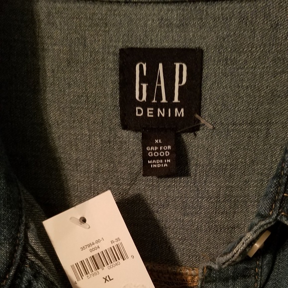 GAP Long Sleeve Denim Dress - Blue - Picture 4 of 5